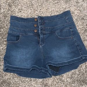 High waisted Jean shorts